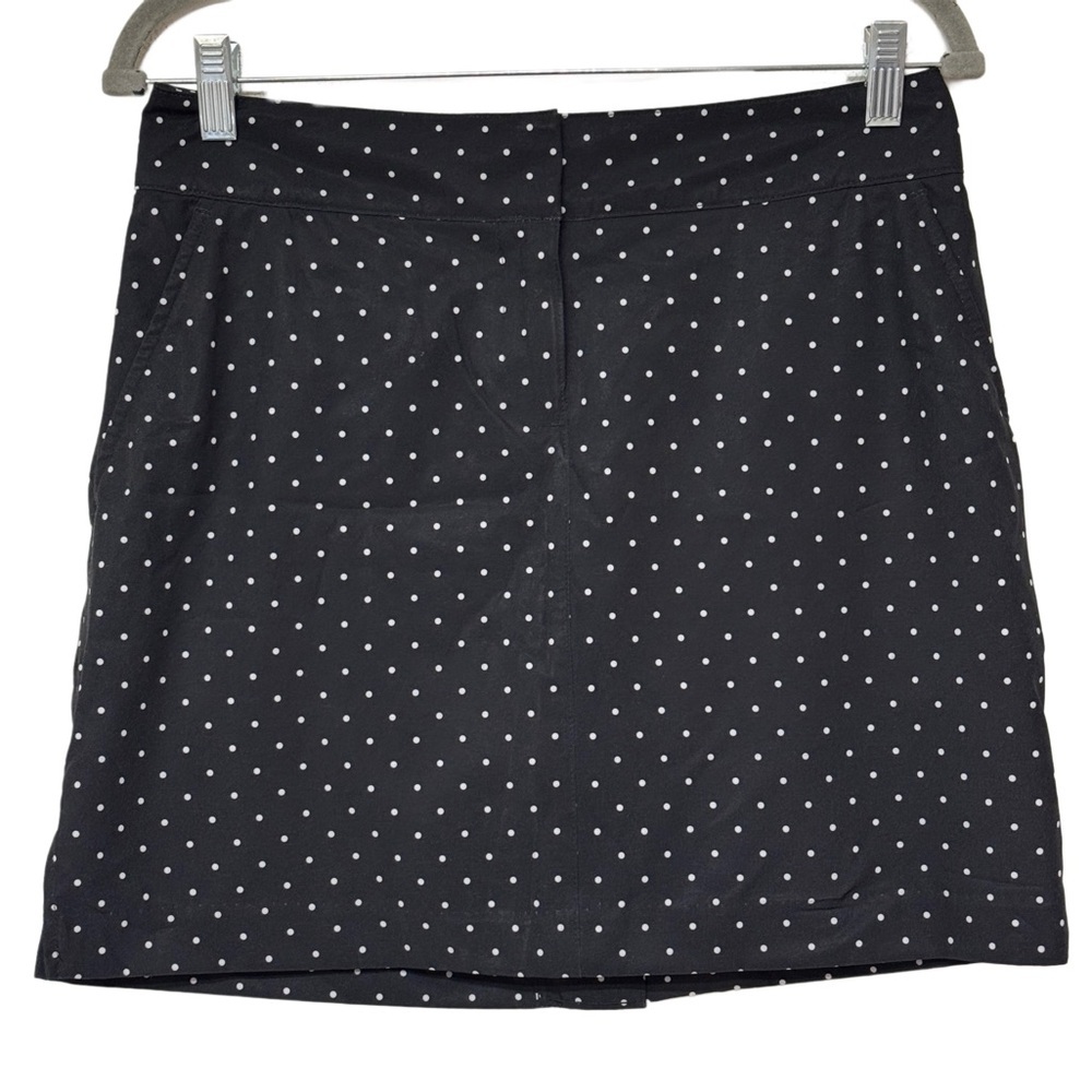 {Izod} Black White Polka Dot Golf Pickleball Tennis Skort Skirt